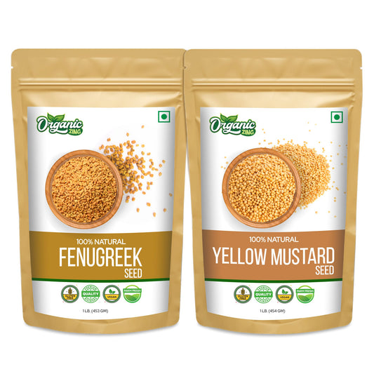 Fenugreek Seed (453gm) + Yellow Mustard Seed (454gm)