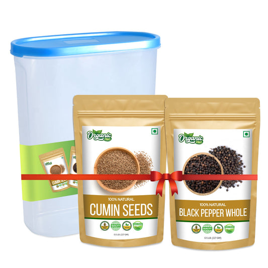 Black Pepper Whole (227gm) + Cumin Seed (227gm)