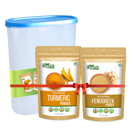 Turmeric Powder (227gm) + Fenugreek Powder (227gm)