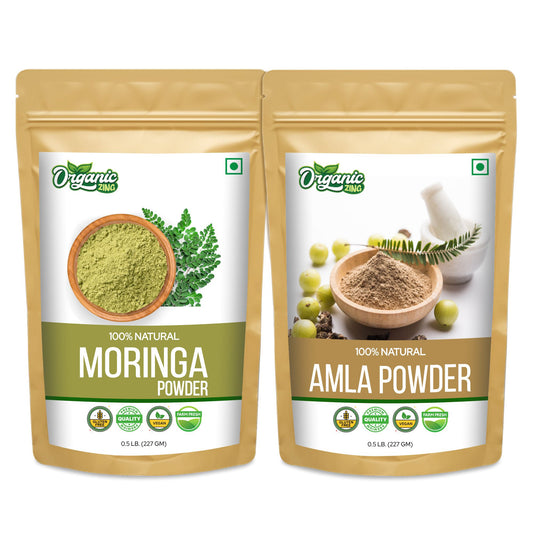 Moringa Powder (227gm) + Amla Powder (227gm)