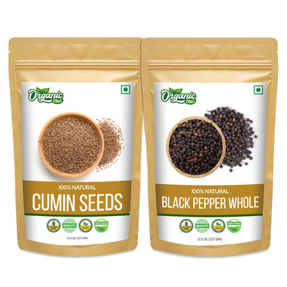 Black Pepper Whole (227gm) + Cumin Seed (227gm)