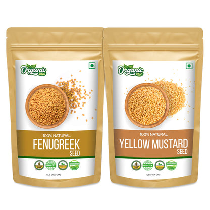 Fenugreek Seed (453gm) + Yellow Mustard Seed (454gm)