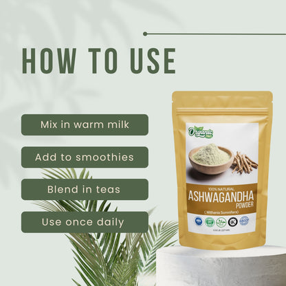 Organic ashwagandha powder uses
