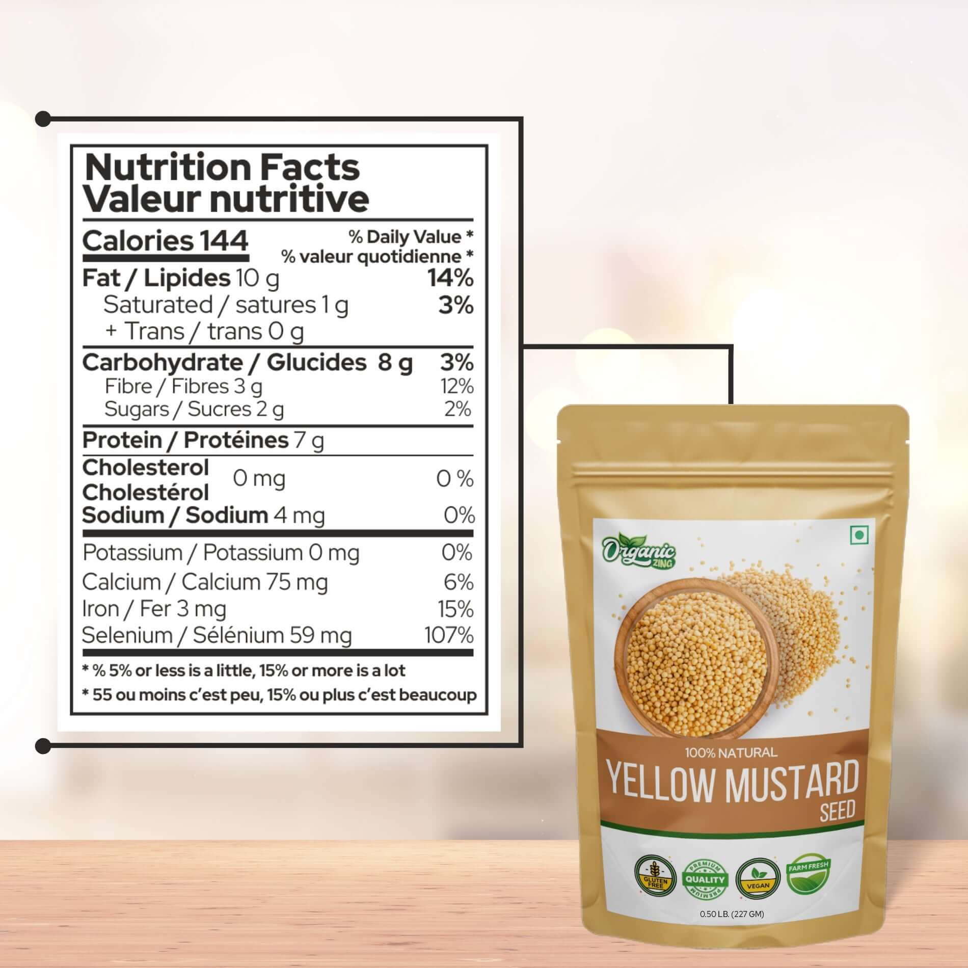 yellow mustard seeds Nutrition