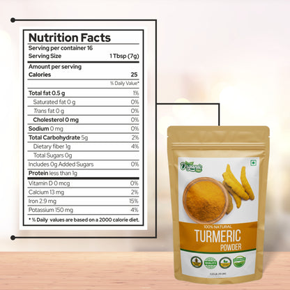 Organic Turmeric Powder Nutrition Facts