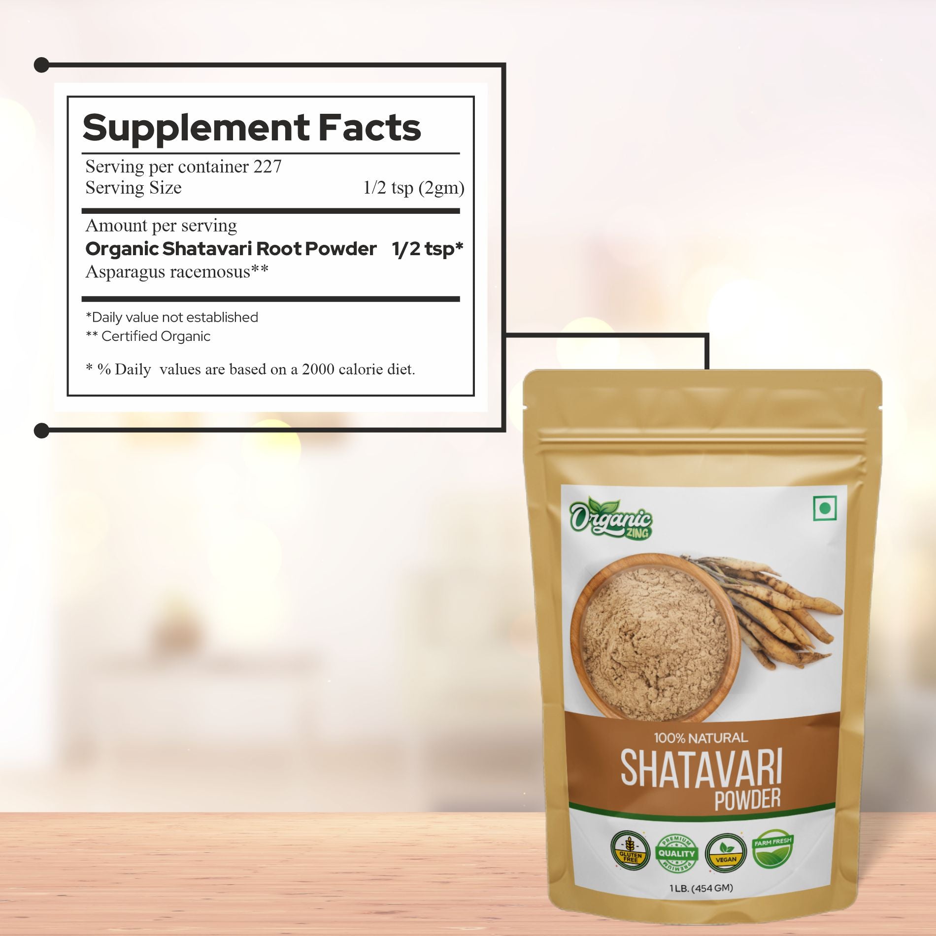 Shatavari Powder Supplement Facts