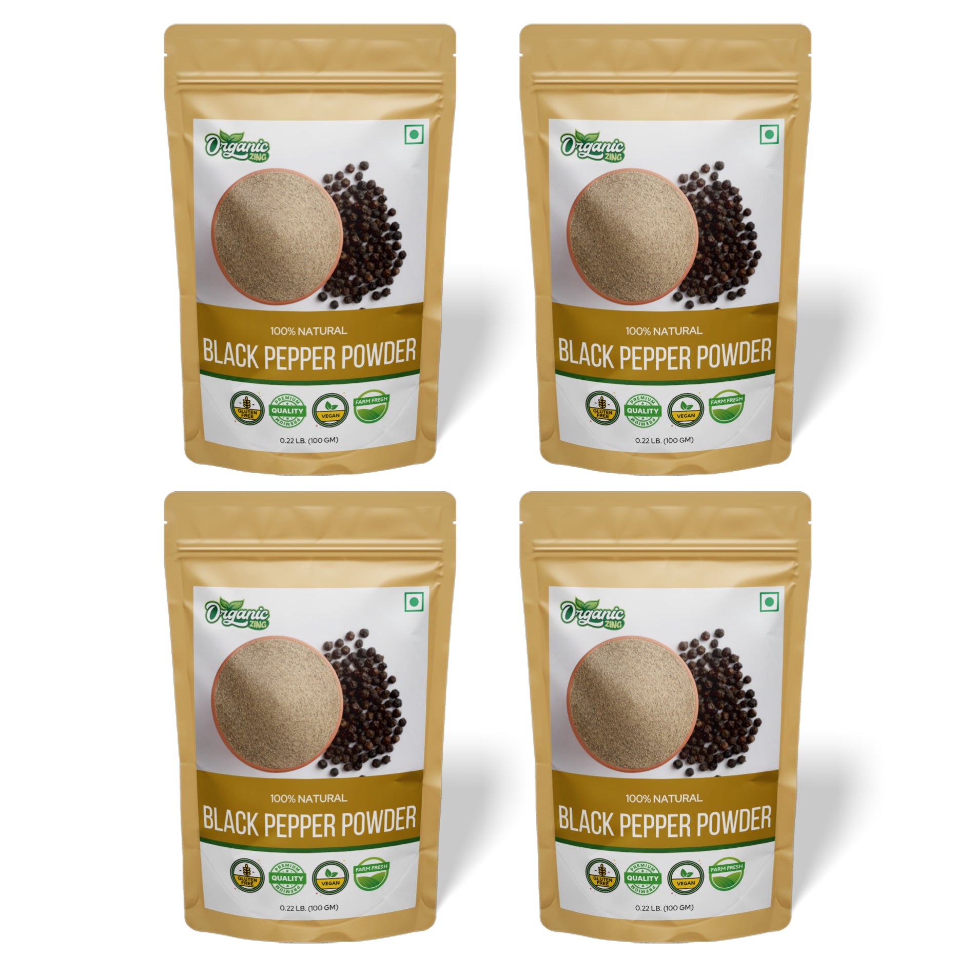 4 pack of Black Pepper Powder